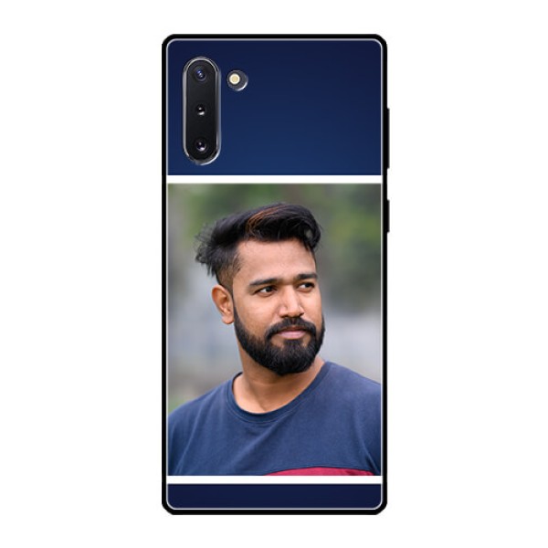 Galaxy Note 10 Personalized Glass Phone Case - Simple Royal Blue Design Galaxy Note 10 Personalized Glass Phone Case - Simple Royal Blue Design