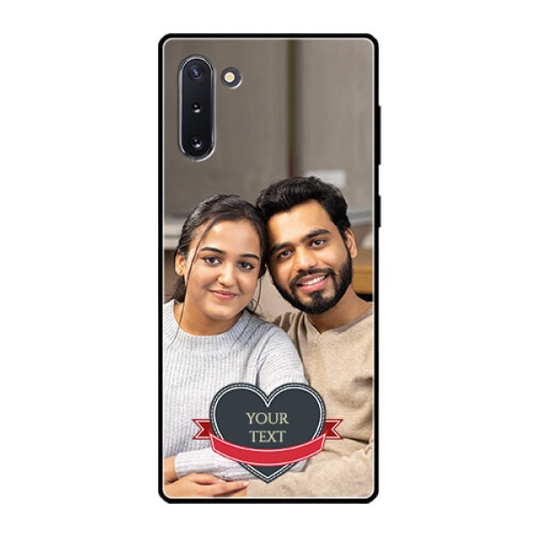 Galaxy Note 10 Custom Glass Phone Case - Just Married Couple Design Galaxy Note 10 Custom Glass Phone Case - Just Married Couple Design