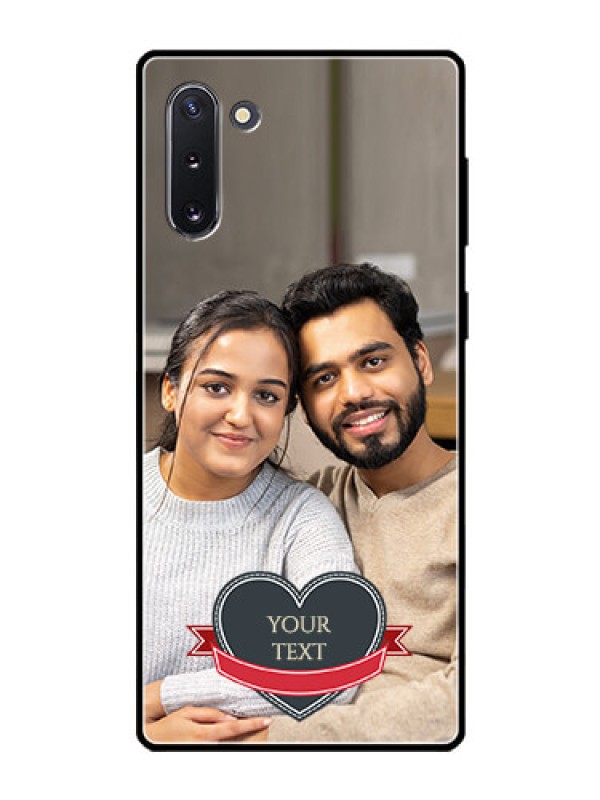 Custom Galaxy Note 10 Custom Glass Phone Case  - Just Married Couple Design
