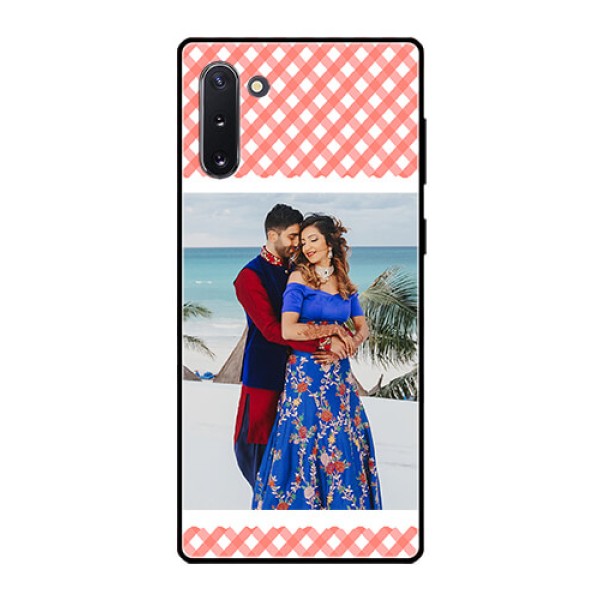 Galaxy Note 10 Personalized Glass Phone Case  - Pink Pattern Design