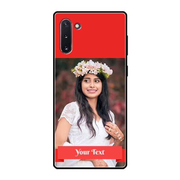 Galaxy Note 10 Custom Glass Phone Case  - Simple Red Color Design