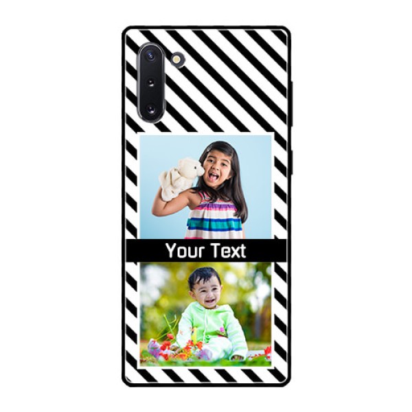 Galaxy Note 10 Photo Printing on Glass Case - Black And White Stripes Design Galaxy Note 10 Photo Printing on Glass Case - Black And White Stripes Design