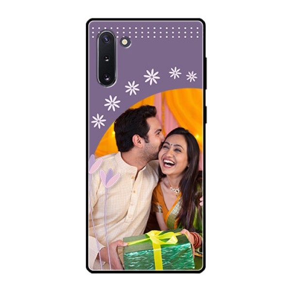Galaxy Note 10 Custom Glass Mobile Case  - Lavender flowers design 