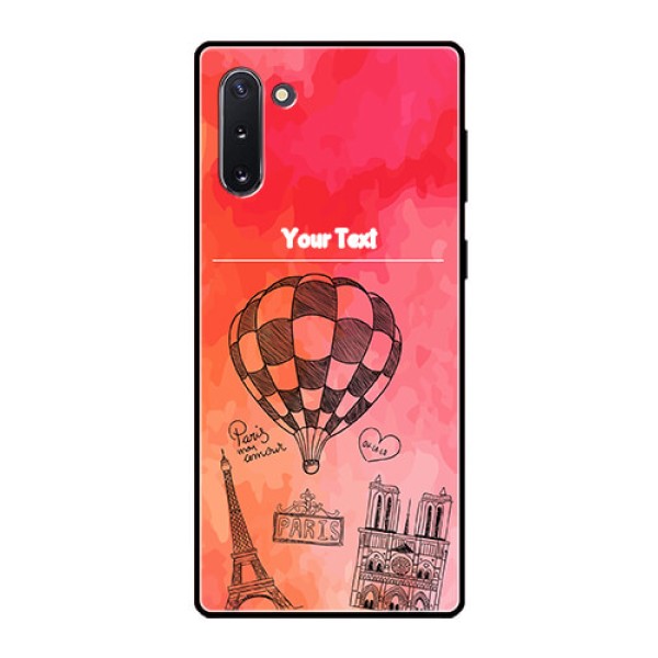 Galaxy Note 10 Custom Glass Phone Case  - Paris Theme Design