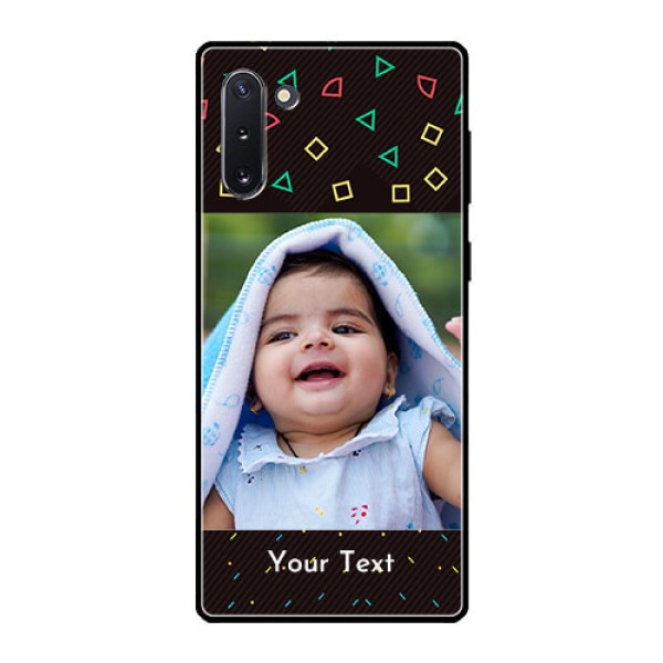 Galaxy Note 10 Custom Glass Phone Case - with confetti birthday design Galaxy Note 10 Custom Glass Phone Case - with confetti birthday design