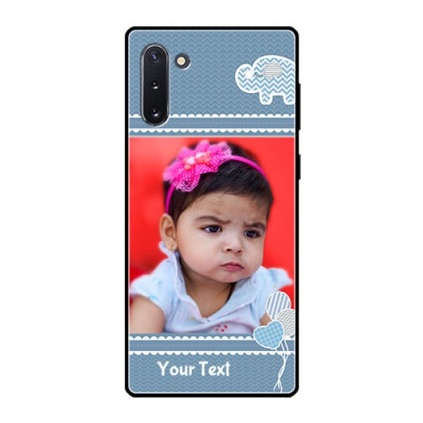Galaxy Note 10 Photo Printing on Glass Case  - with Kids Pattern Design