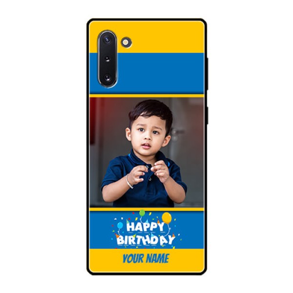 Galaxy Note 10 Custom Glass Mobile Case  - Birthday Wishes Design
