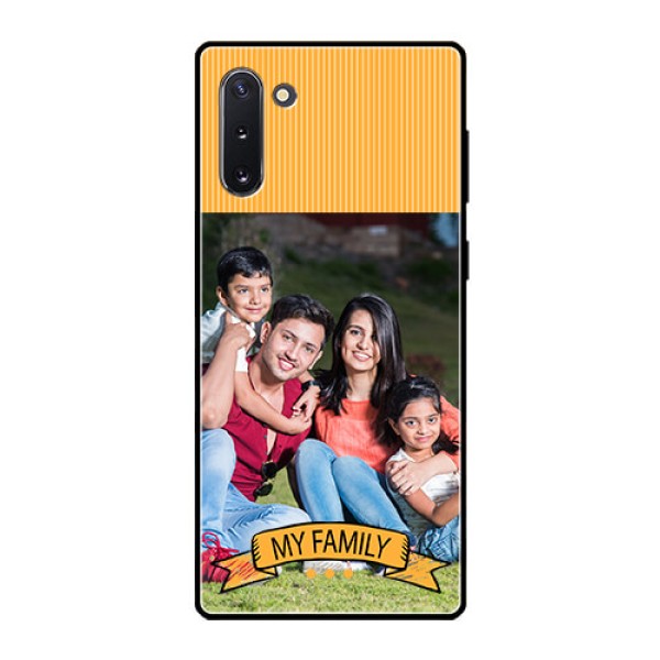 Galaxy Note 10 Custom Glass Phone Case  - My Family Design