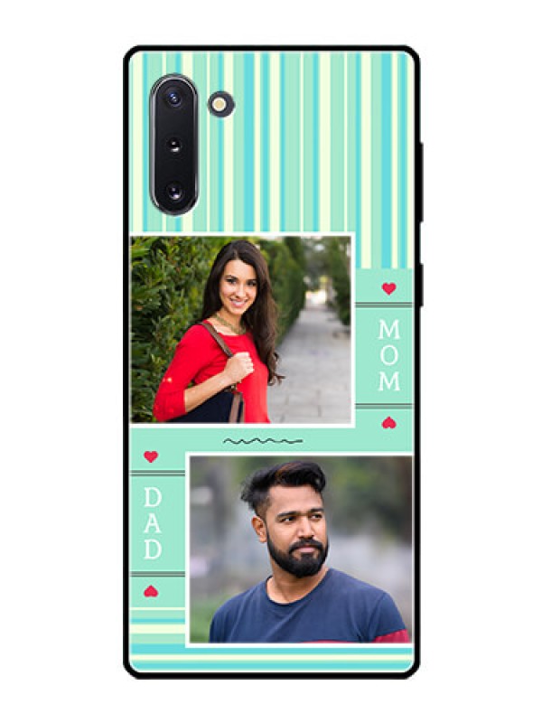 Custom Galaxy Note 10 Custom Glass Phone Case  - Mom & Dad Pic Design