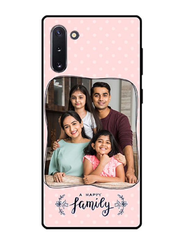Custom Galaxy Note 10 Custom Glass Phone Case  - Family with Dots Design