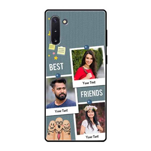 Galaxy Note 10 Personalized Glass Phone Case - Sticky Frames and Friendship Design Galaxy Note 10 Personalized Glass Phone Case - Sticky Frames and Friendship Design
