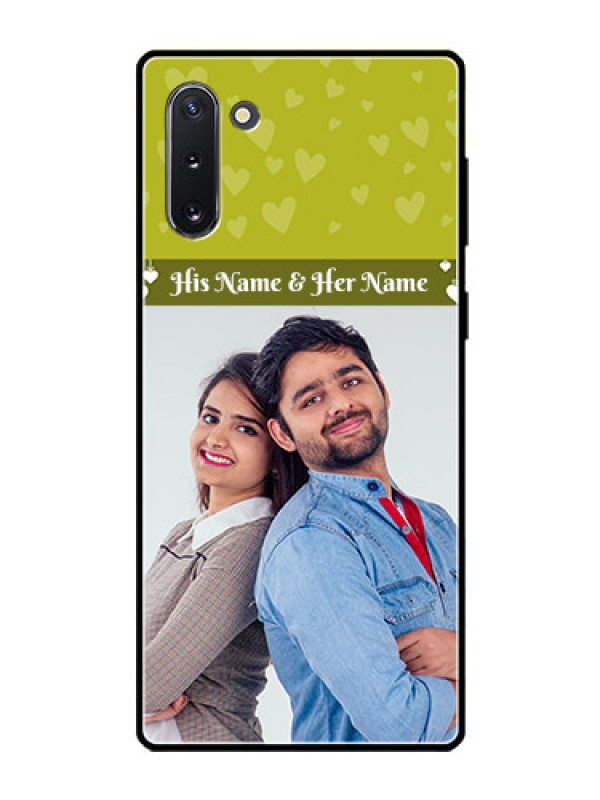Custom Galaxy Note 10 Custom Glass Phone Case  - You & Me Heart Design