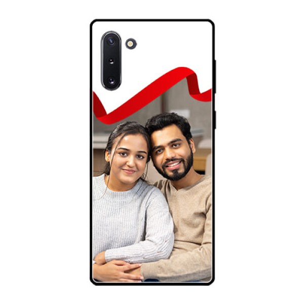 Galaxy Note 10 Photo Printing on Glass Case - Red Ribbon Frame Design Galaxy Note 10 Photo Printing on Glass Case - Red Ribbon Frame Design