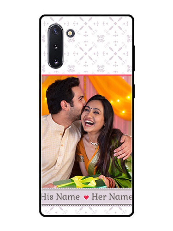 Custom Galaxy Note 10 Custom Glass Mobile Case  - with Photo and Ethnic Design