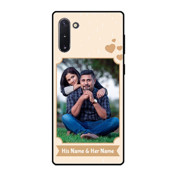 Galaxy Note 10 Custom Glass Phone Case - with confetti love design Galaxy Note 10 Custom Glass Phone Case - with confetti love design