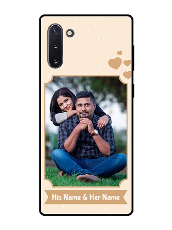 Custom Galaxy Note 10 Custom Glass Phone Case  - with confetti love design 