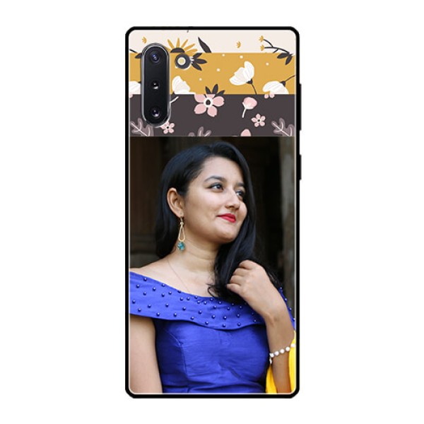 Galaxy Note 10 Custom Glass Phone Case  - Stylish Floral Design