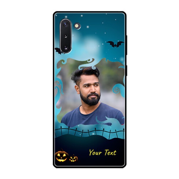 Galaxy Note 10 Custom Glass Phone Case - Halloween frame design Galaxy Note 10 Custom Glass Phone Case - Halloween frame design