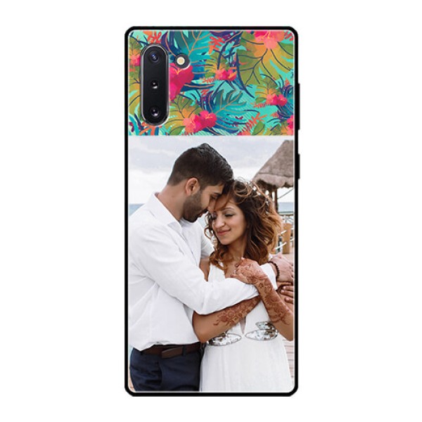 Galaxy Note 10 Photo Printing on Glass Case  - Watercolor Floral Design