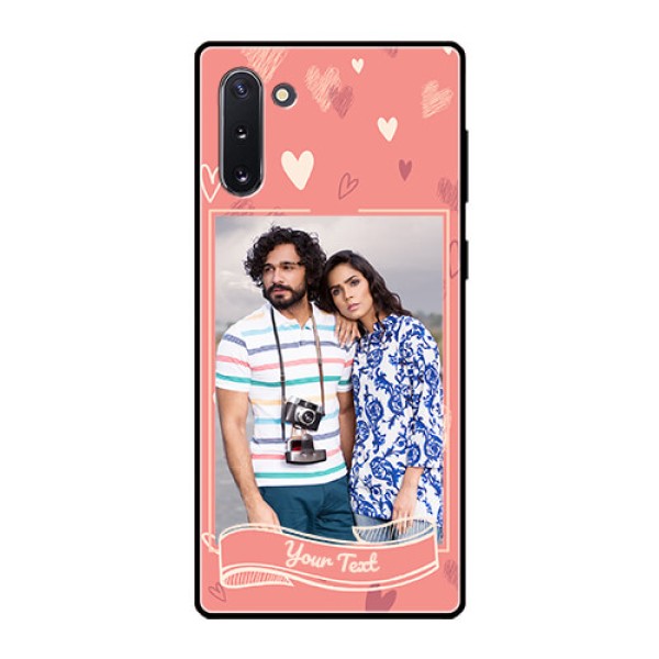 Galaxy Note 10 Custom Glass Phone Case  - Love doodle art Design