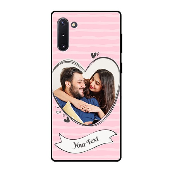 Galaxy Note 10 Custom Glass Phone Case  - Vintage Heart Design