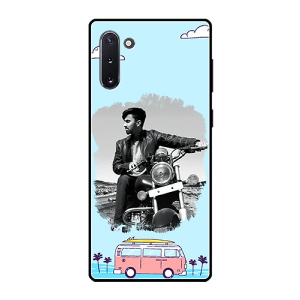Galaxy Note 10 Photo Printing on Glass Case  - Travel & Adventure Design