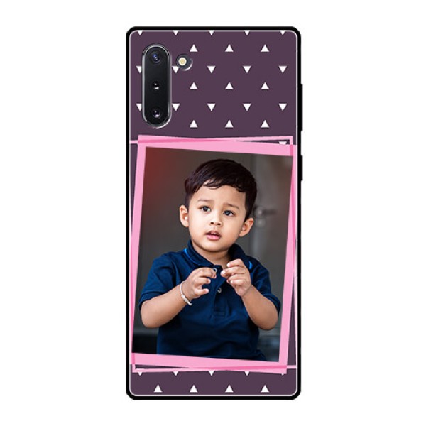 Galaxy Note 10 Custom Glass Mobile Case - Triangle Pattern Dotted Design Galaxy Note 10 Custom Glass Mobile Case - Triangle Pattern Dotted Design