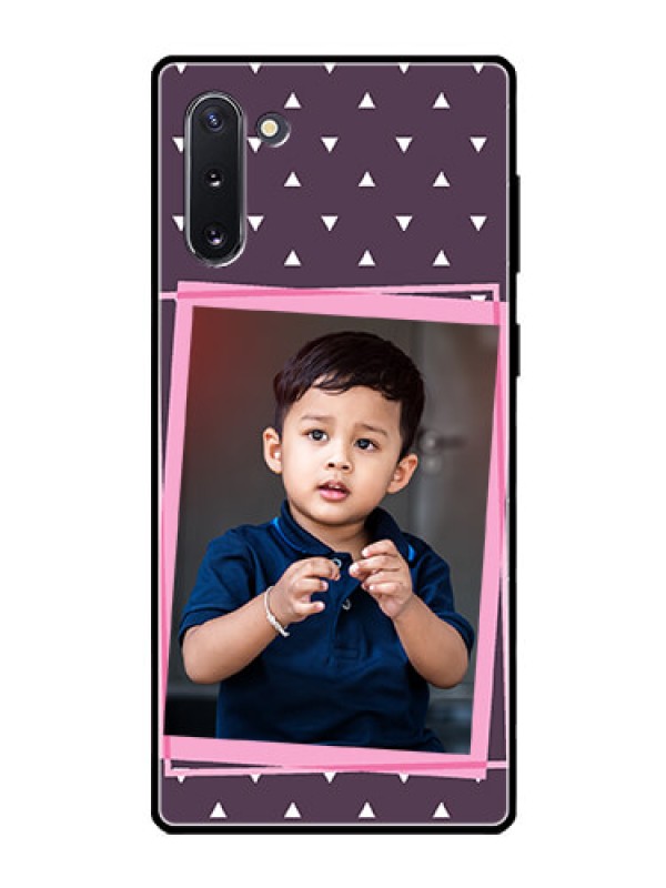 Custom Galaxy Note 10 Custom Glass Mobile Case  - Triangle Pattern Dotted Design