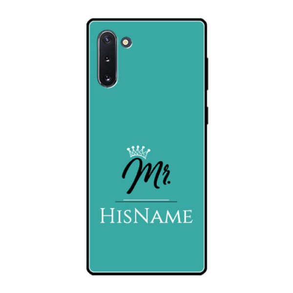 Galaxy Note 10 Custom Glass Phone Case Mr with Name Galaxy Note 10 Custom Glass Phone Case Mr with Name