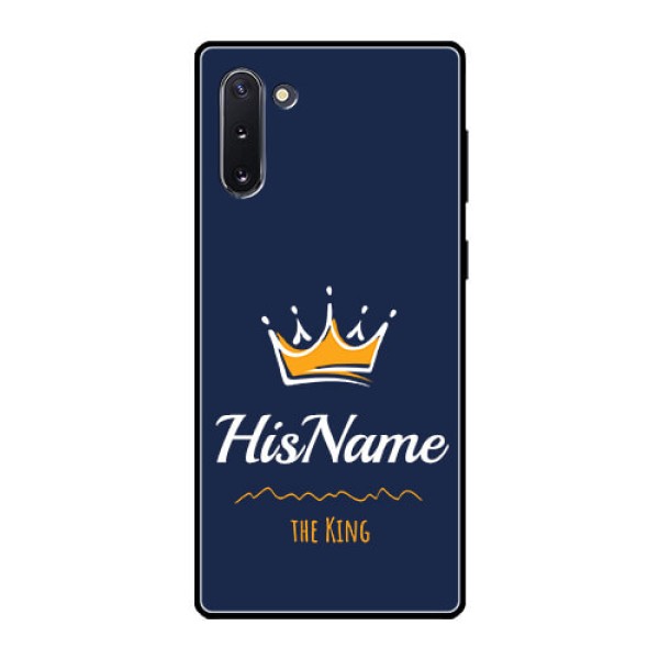 Galaxy Note 10 Glass Phone Case King with Name