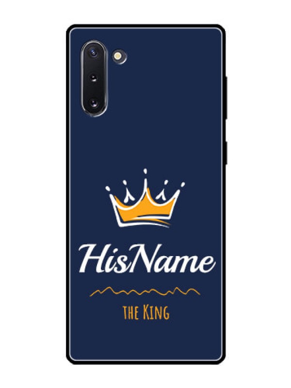Custom Galaxy Note 10 Glass Phone Case King with Name