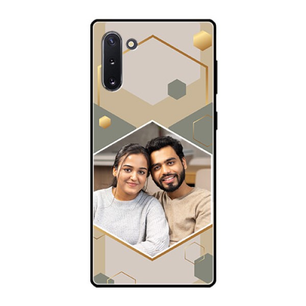 Galaxy Note 10 Photo Printing on Glass Case - Stylish Hexagon Pattern Design Galaxy Note 10 Photo Printing on Glass Case - Stylish Hexagon Pattern Design