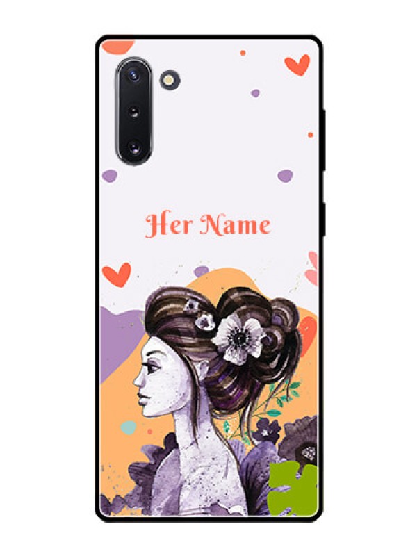 Custom Galaxy Note 10 Personalized Glass Phone Case - Woman And Nature Design