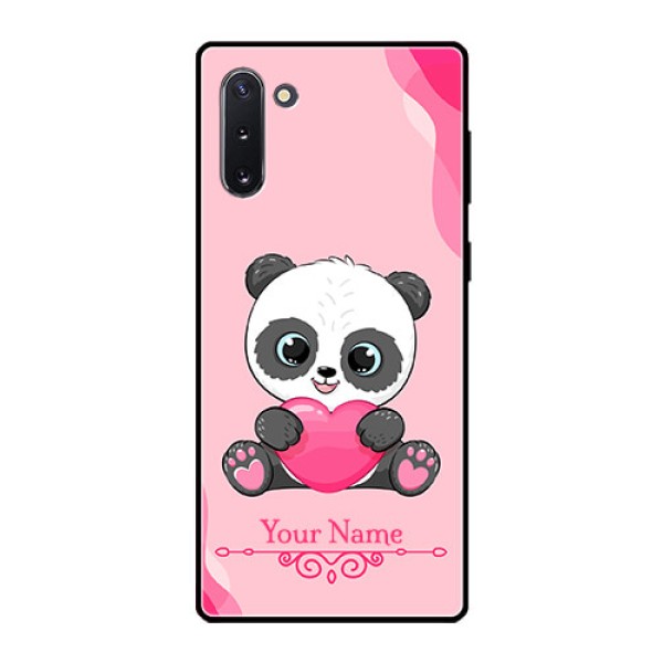 Galaxy Note 10 Custom Glass Mobile Case - Cute Panda Design