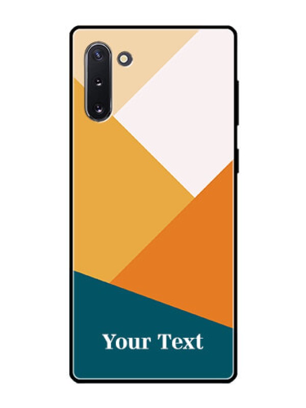 Custom Galaxy Note 10 Personalized Glass Phone Case - Stacked Multi-colour Design