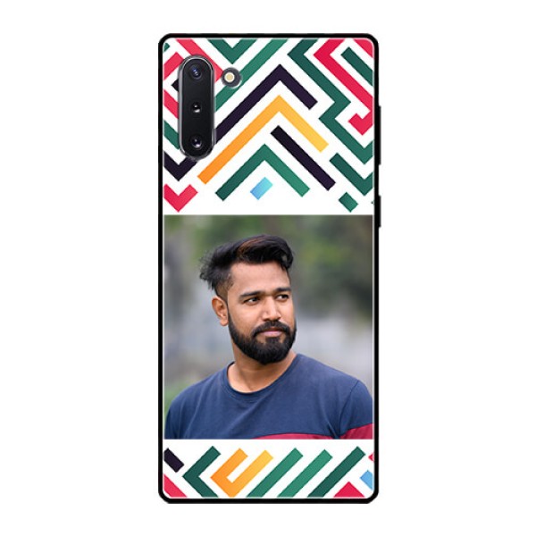 Galaxy Note 10 Personalized Glass Phone Case - Colorful Maze Pattern Design Galaxy Note 10 Personalized Glass Phone Case - Colorful Maze Pattern Design