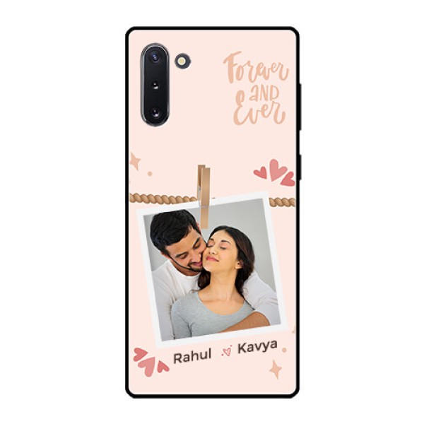 Galaxy Note 10 Custom Glass Phone Case - Forever and ever love Design
