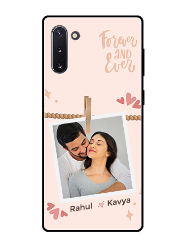 Custom Galaxy Note 10 Custom Glass Phone Case - Forever and ever love Design