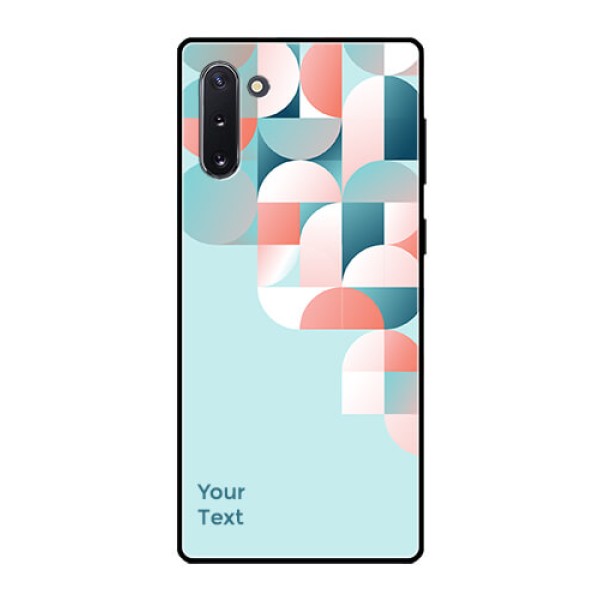 Galaxy Note 10 Custom Glass Phone Case - Stylish Semi-circle Pattern Design Galaxy Note 10 Custom Glass Phone Case - Stylish Semi-circle Pattern Design
