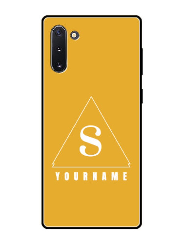 Custom Galaxy Note 10 Personalized Glass Phone Case - simple triangle Design