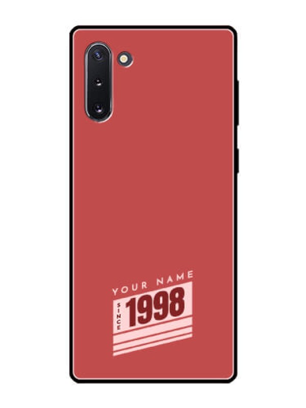 Custom Galaxy Note 10 Custom Glass Phone Case - Red custom year of birth Design