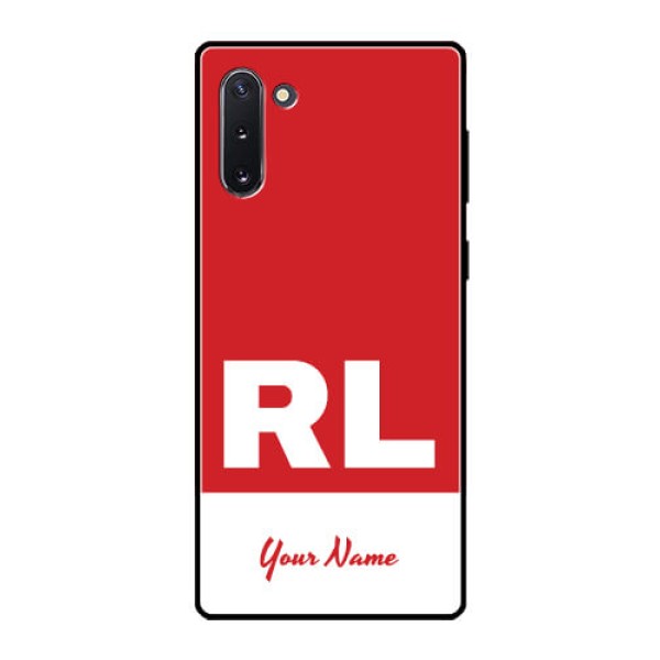 Galaxy Note 10 Personalized Glass Phone Case - dual tone custom text Design Galaxy Note 10 Personalized Glass Phone Case - dual tone custom text Design