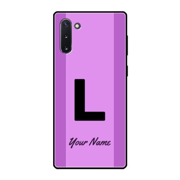 Galaxy Note 10 Custom Glass Phone Case - Tricolor custom text Design
