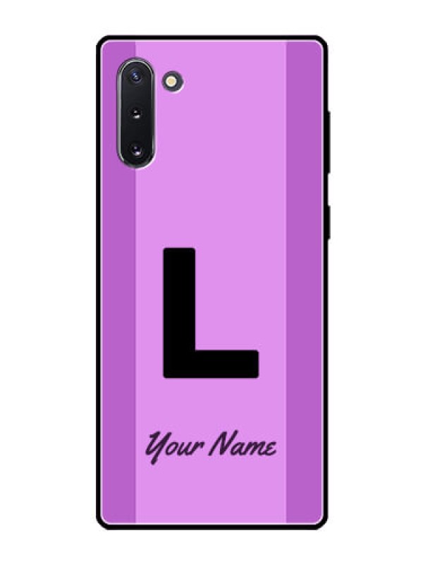 Custom Galaxy Note 10 Custom Glass Phone Case - Tricolor custom text Design