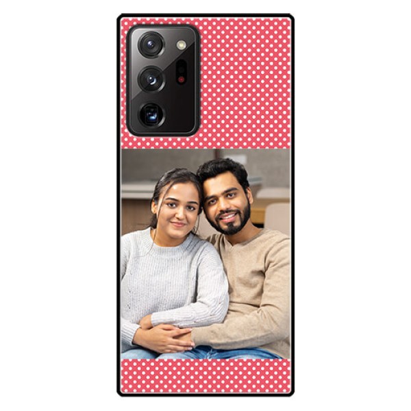 Galaxy Note 20 Ultra Custom Glass Phone Case - White Dotted Design Galaxy Note 20 Ultra Custom Glass Phone Case - White Dotted Design