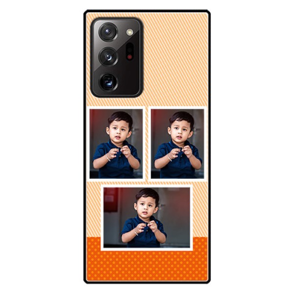 Galaxy Note 20 Ultra Photo Printing on Glass Case  - Bulk Photos Upload Design