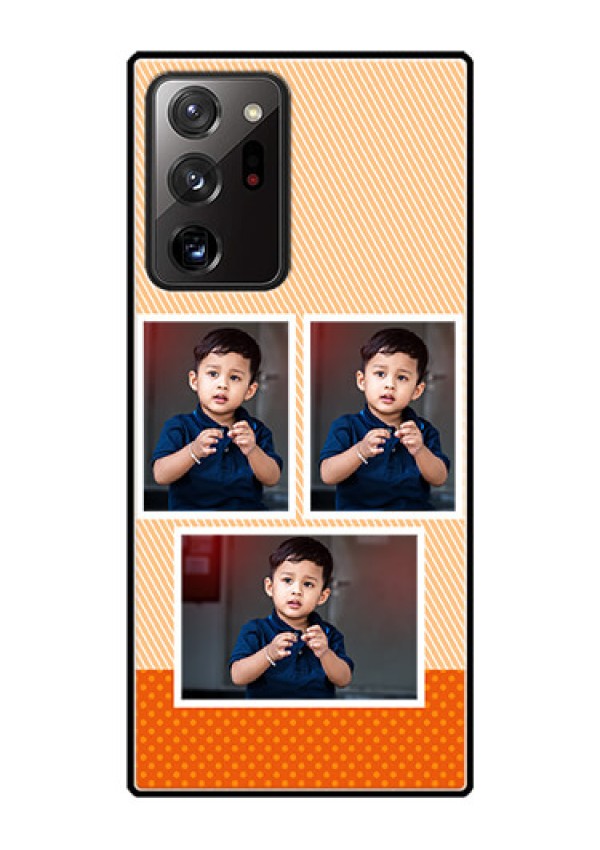Galaxy Note 20 Ultra Photo Printing on Glass Case  - Bulk Photos Upload Design