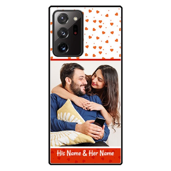 Galaxy Note 20 Ultra Custom Glass Phone Case  - Orange Love Symbol Design
