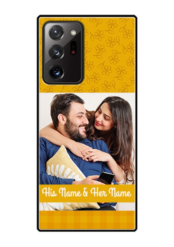 Galaxy Note 20 Ultra Custom Glass Mobile Case  - Yellow Floral Design