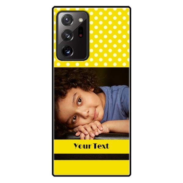 Galaxy Note 20 Ultra Custom Glass Phone Case  - Bright Yellow Case Design
